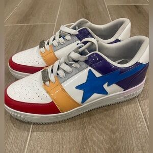 A Bathing Ape Bapesta Low M2 'Crazy White' size 12